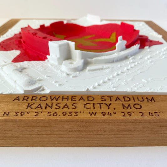 Arrowhead Stadium with Inlay - Cherry