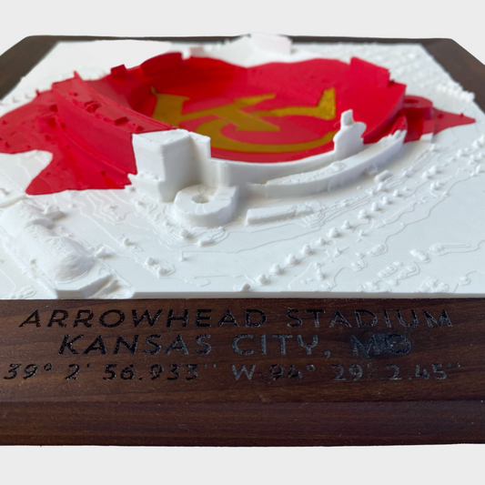 Arrowhead Stadium with Inlay - Walnut