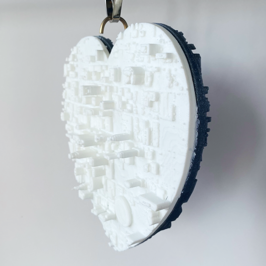 Hanging Heart-Shaped Duality Kansas Cityscape