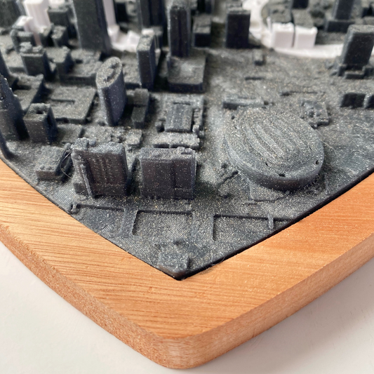 Heart-shaped KC Love | Charcoal + White