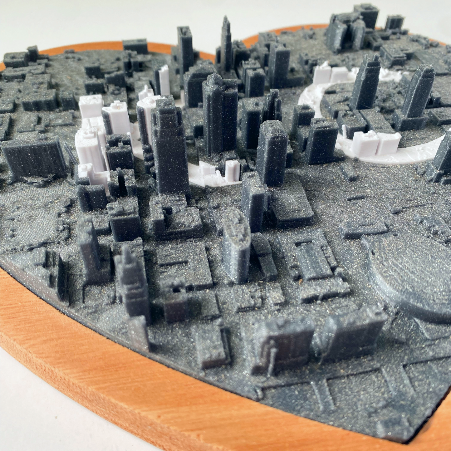 Heart-shaped KC Love | Charcoal + White