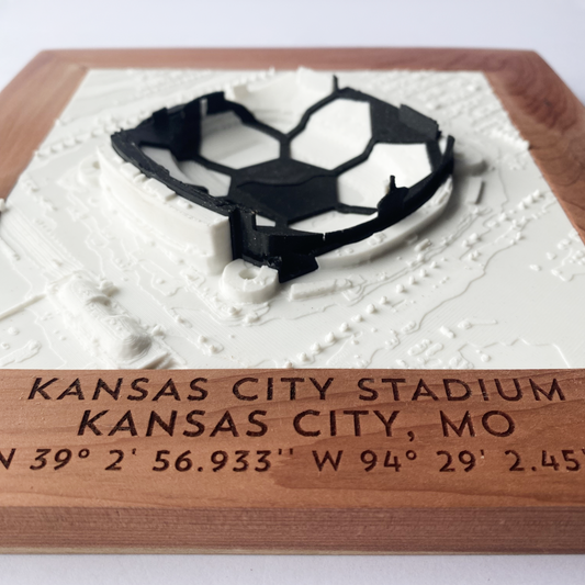Kansas City Stadium with Heart Shaped Soccer Ball Inlay