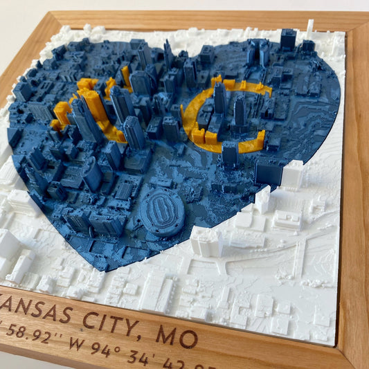 KC Love | Blue + Gold - Cherry Frame