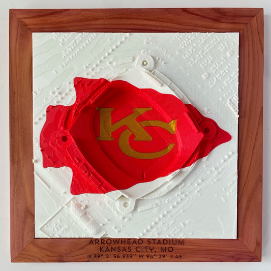 Arrowhead Stadium with Inlay - Cedar