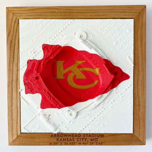 Arrowhead Stadium with Inlay - Cherry