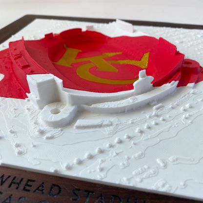 Arrowhead Stadium with Inlay - Walnut