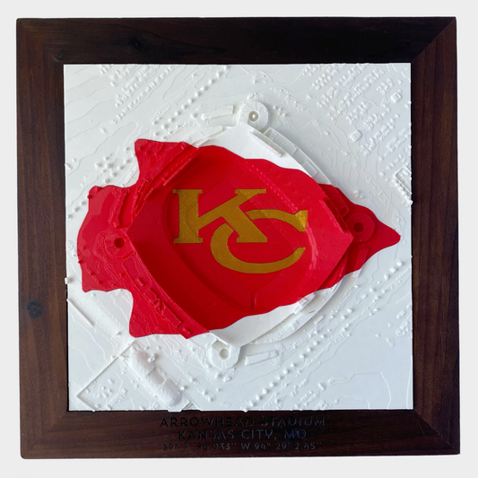 Arrowhead Stadium with Inlay - Walnut