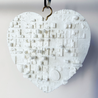 Hanging Heart-Shaped Duality Kansas Cityscape