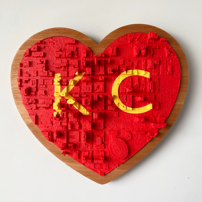 Heart-shaped KC Love | Red + Yellow