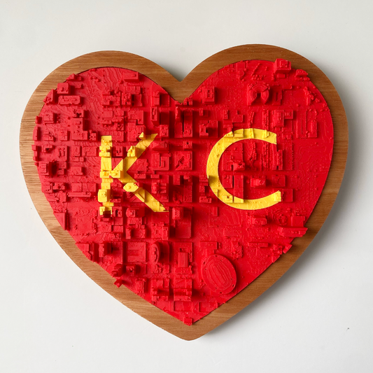 Heart-shaped KC Love | Red + Yellow