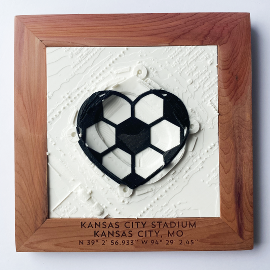 Kansas City Stadium with Heart Shaped Soccer Ball Inlay
