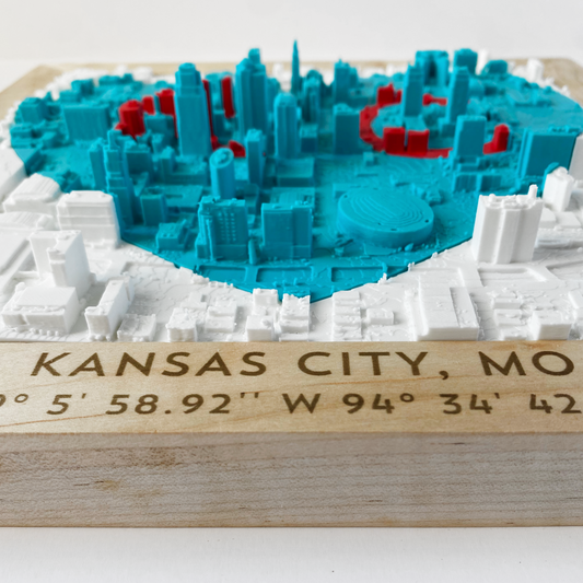 KC Love with Teal/Red Inlay - Ash