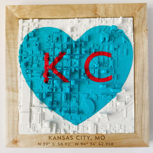 KC Love with Teal/Red Inlay - Ash