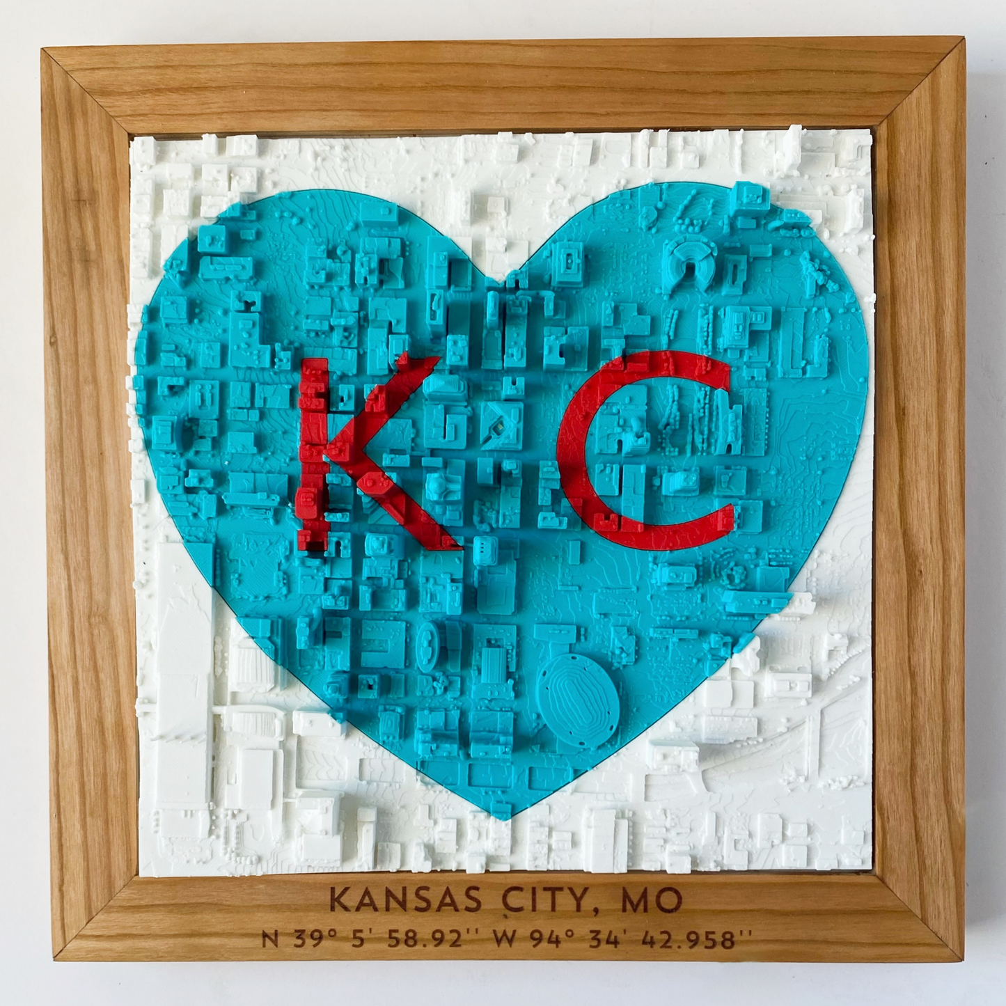 KC Love with Teal/Red Inlay - Cherry