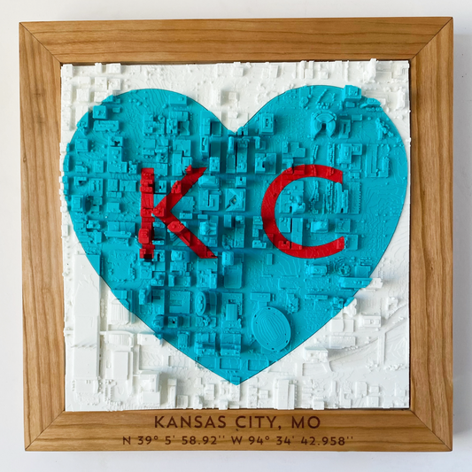 KC Love with Teal/Red Inlay - Cherry