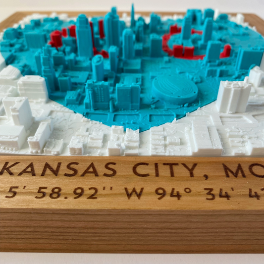 KC Love with Teal/Red Inlay - Cherry