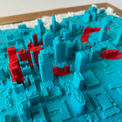 KC Love with Teal/Red Inlay - Cherry