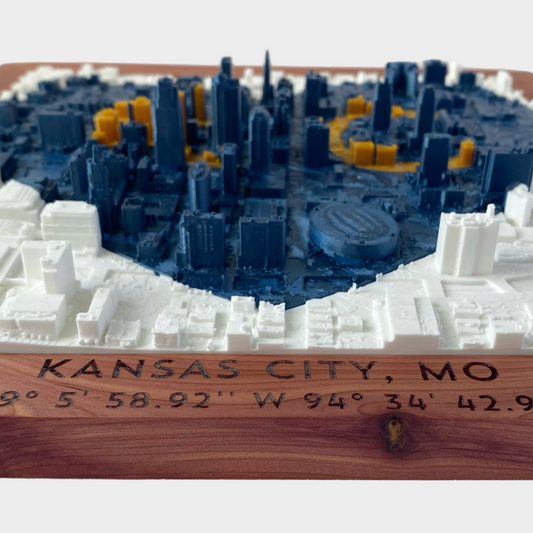 KC Love | Blue + Gold - Cedar Frame