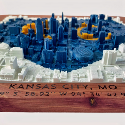 KC Love | Blue + Gold - Cedar Frame