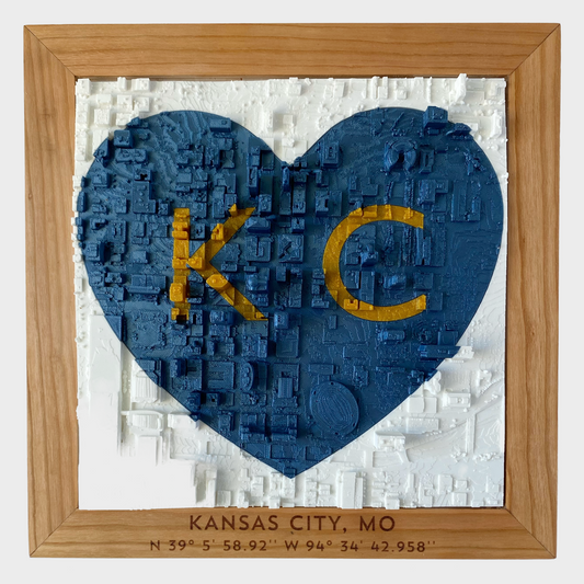 KC Love with Blue/Gold Inlay - Cherry