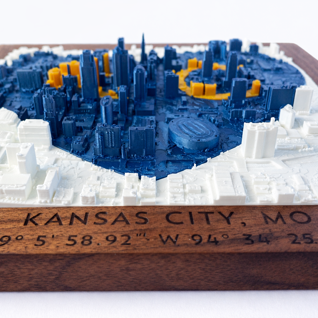 KC Love | Blue + Gold - Walnut Frame