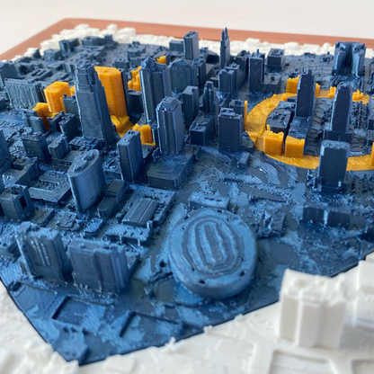 KC Love | Blue + Gold - Cedar Frame