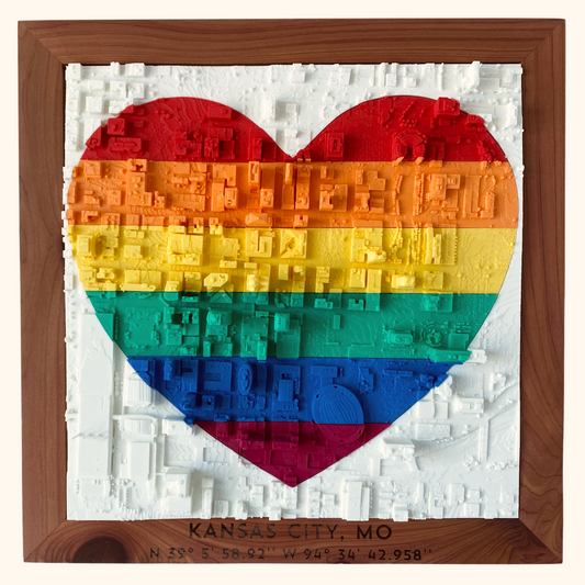 KC Love | Pride Rainbow - Cedar Frame