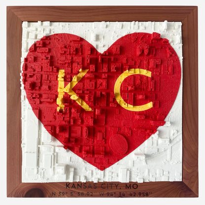 KC Love | Red + Yellow - Cedar Frame