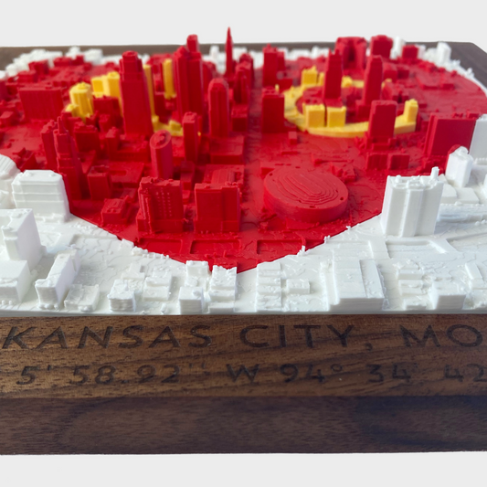KC Love with Red/Yellow Inlay - Walnut