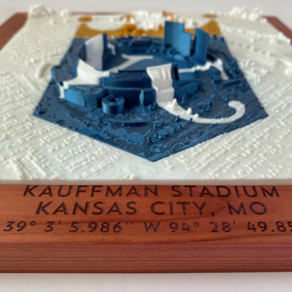 Kauffman Stadium with Inlay - Cedar