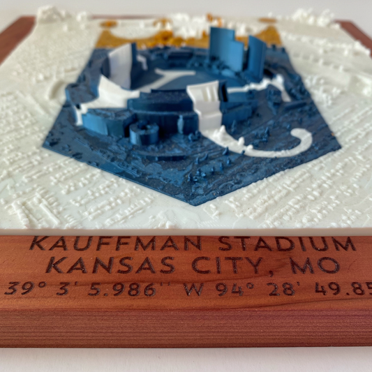 Kauffman Stadium with Inlay - Cedar