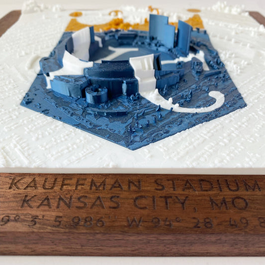 Kauffman Stadium with Inlay - Walnut