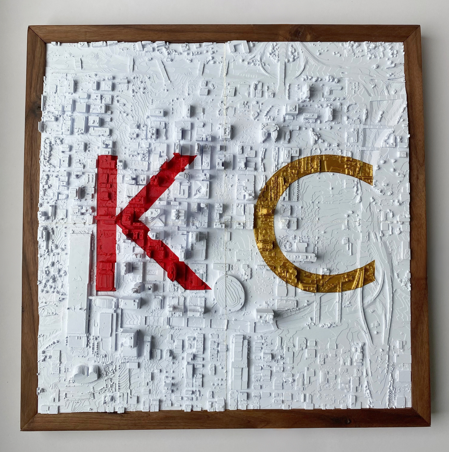 3D Kansas Cityscape with KC Inlay